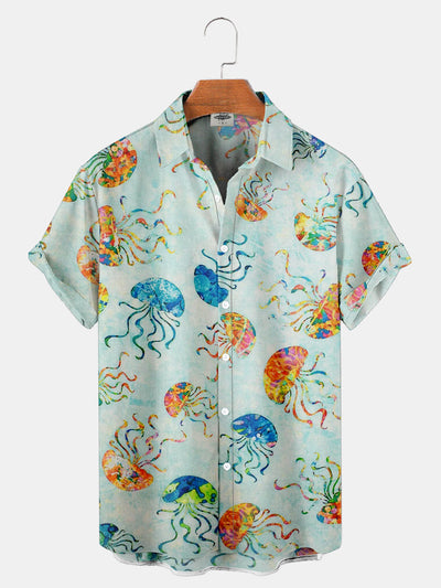 Men'S Jellyfish Print Shirt