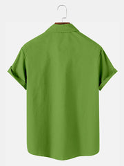 Fydude Men'S St. Patrick'S Day Worlds Print Short Sleeve Shirt