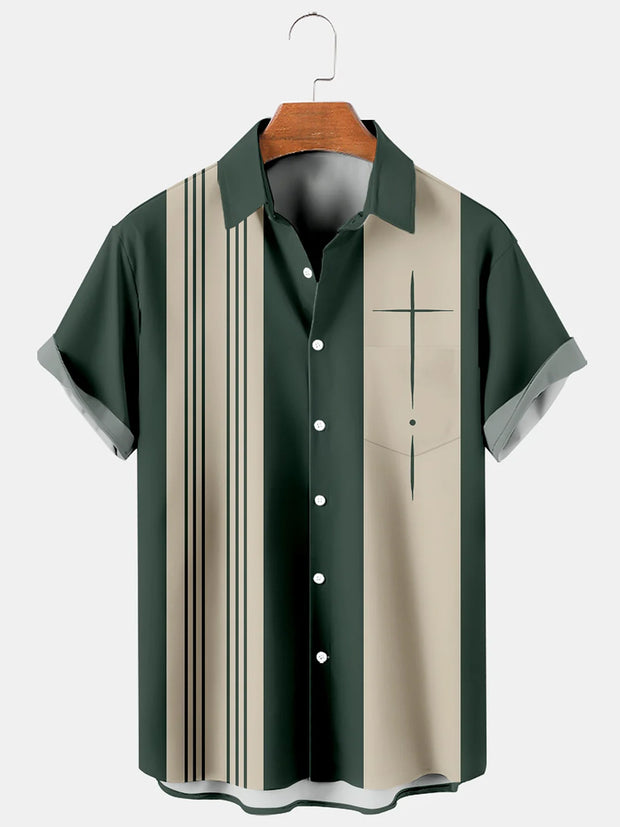 Fydude Men's Easter printed shirt