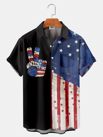 Fydude Men'S Unity Day Flag Printed Shirt