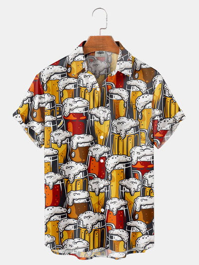 Fydude Men'S Oktoberfest Beer Art Print Shirt