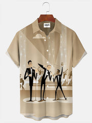 Men's Atomic Party  Print Shirt