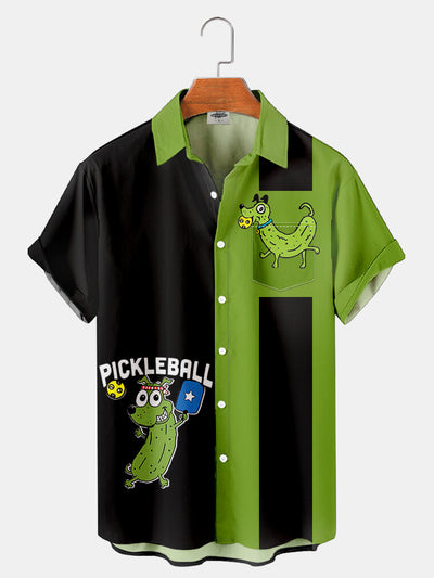 Fydude Men'S PICKLEBALL Printed Shirt