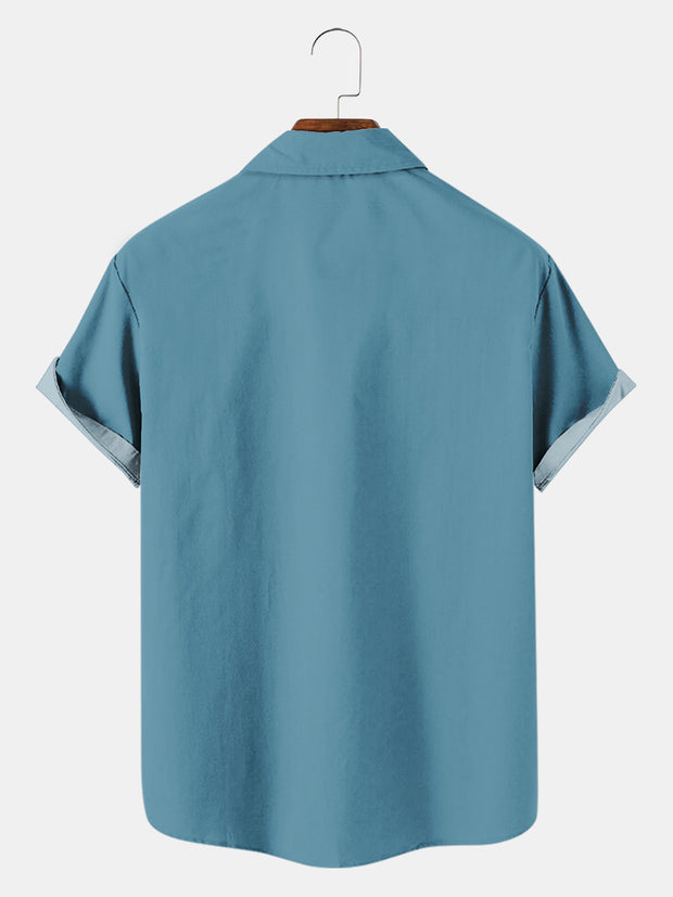 Fydude Men'S Atomic Bomb Pinup Girl Printed Shirt