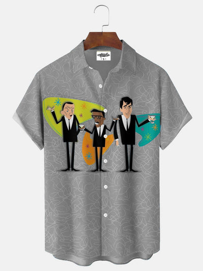 Men's Atomic Gentleman  Print Shirt