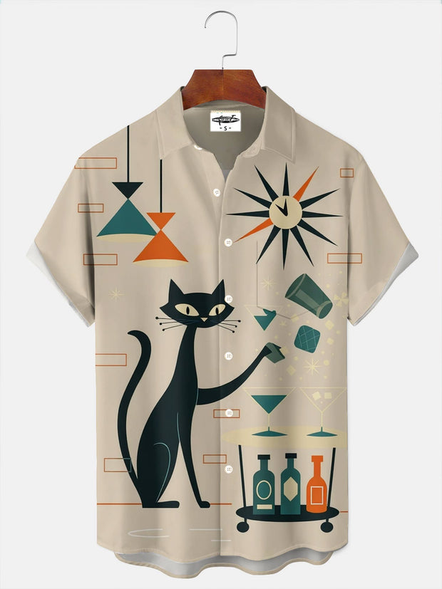 Men's Atomic Cat Print Shirt