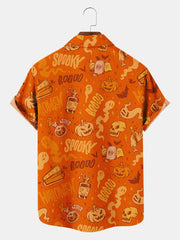 Fydude Men'S Halloween Skeleton Carrying Stereo Printed Shirt