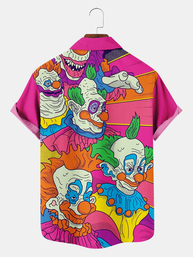 Fydude Men'S Halloween JOKER Funny Printed Shirt
