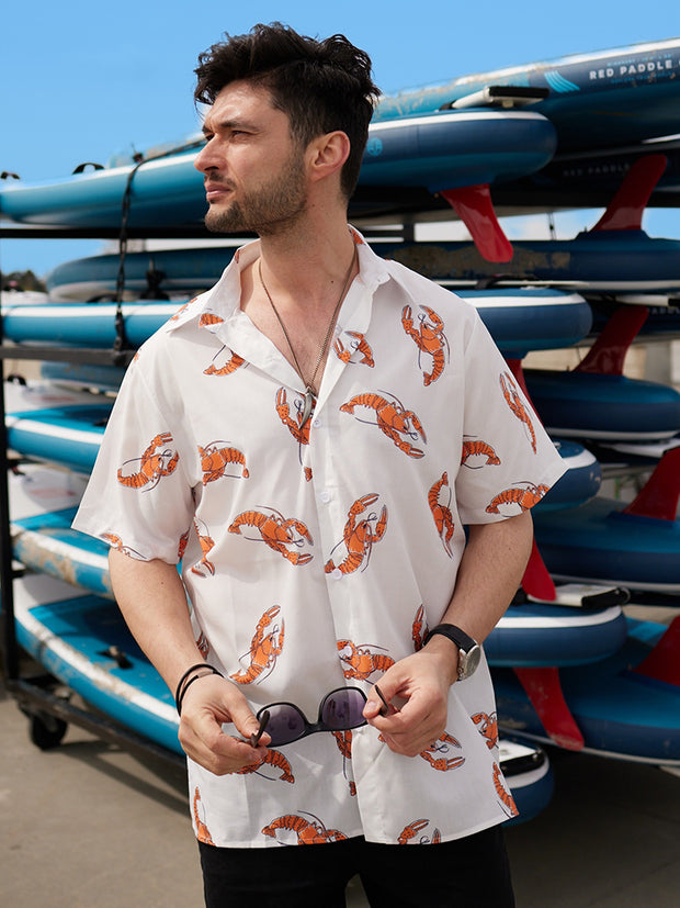 Men'S Lobster Print Shirts