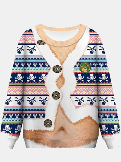 Fydude Men'S Funny Christmas Print Sweatshirt
