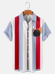 Fydude Men'S Bowling Printed Shirt