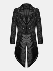 Mens Gothic Steampunk Tailcoat Jacket Coat