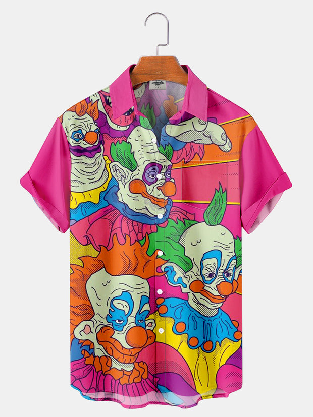 Fydude Men'S Halloween JOKER Funny Printed Shirt