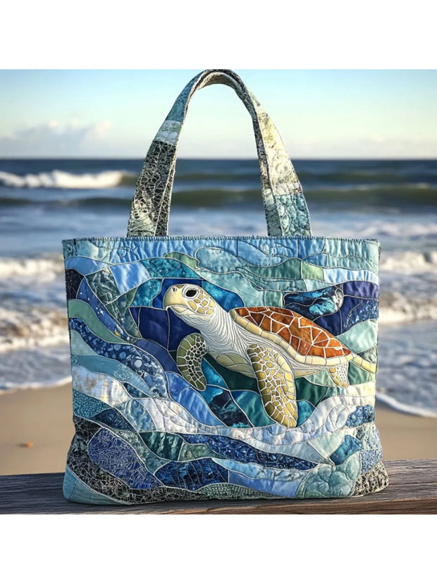 Coastal Trekker Quilted Tote Bag