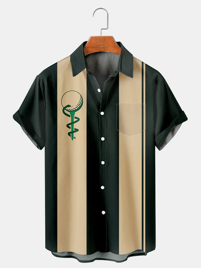 Fydude Men'S Sports Golf Printed Shirt