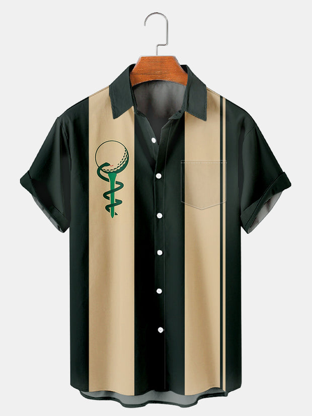 Fydude Men'S Sports Golf Printed Shirt