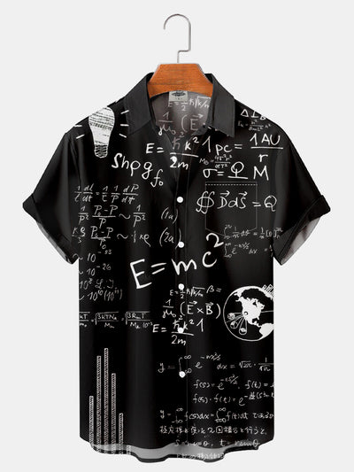 Fydude Men'S The Art Of Physics Formulas Printed Shirt