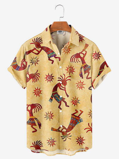 Fydude Men'S Western Printed Shirt