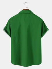 Fydude Men'S St. Patrick's Day TAKE ME DRUNK Print Short Sleeve Shirt