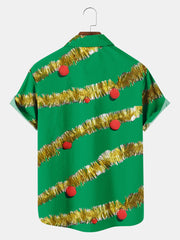 Fydude Men'S Christmas Tree Abs Printed Shirt
