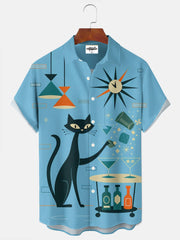 Men's Atomic Cat Print Shirt