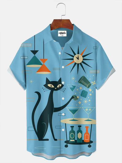 Men's Atomic Cat Print Shirt