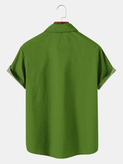 Fydude Men'S St. Patrick'S Day Pin Up Girl Print Short Sleeve Shirt