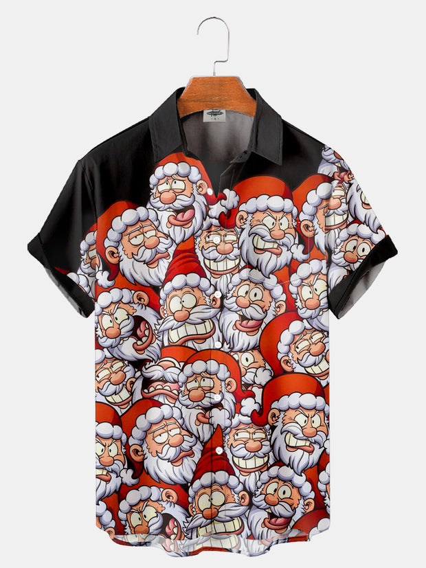 Fydude Men'S Christmas Santa Funny Printed Shirt