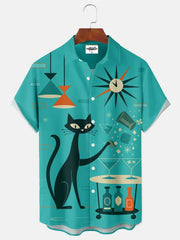 Men's Atomic Cat Print Shirt