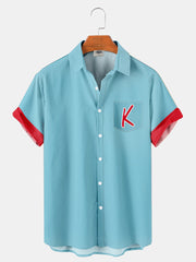 Fydude Men'S KEN Same Style Beach K Printed Shirt