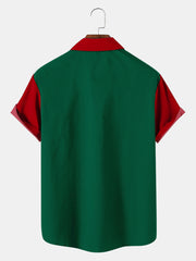 Fydude Men'S Christmas Band Printed Shirt