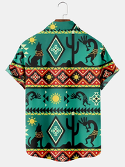 Fydude Men's western print shirt