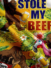 Fydude Men'S Oktoberfest Beer And Ape Printed Shirt