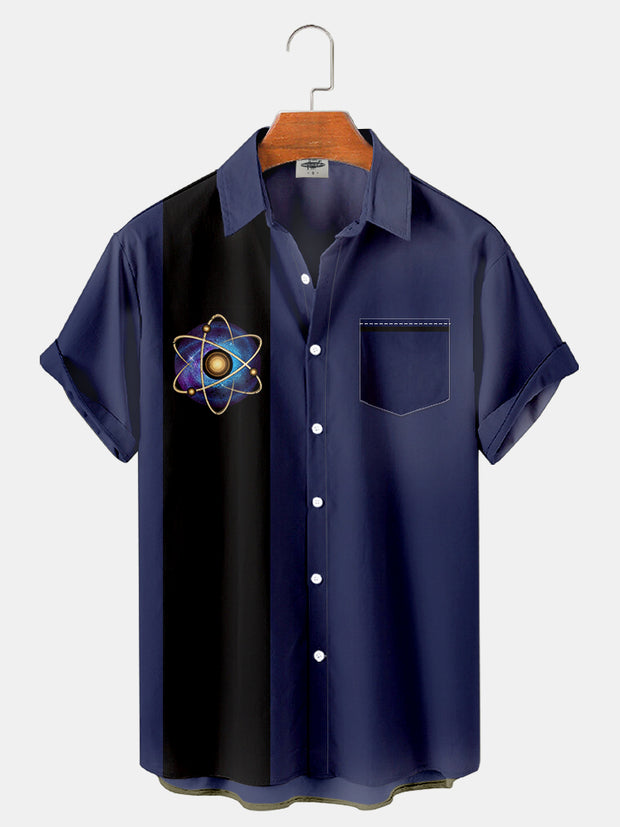 Fydude Men'S Atomic Physical Quantum Mechanics Printed Shirt
