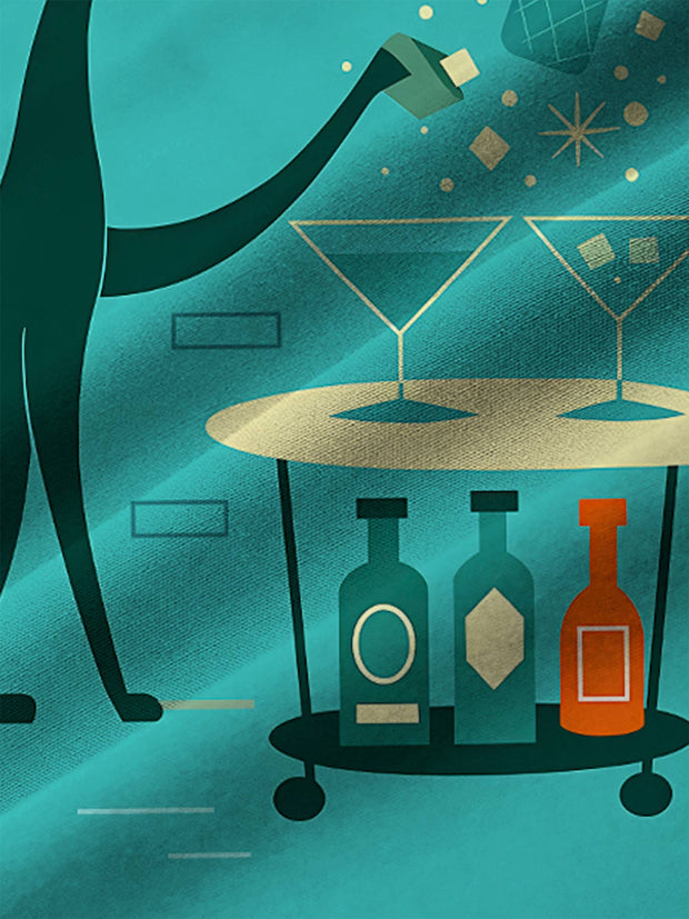 Men's Atomic Cat Print Shirt