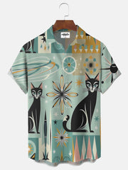 Men's Atomic Cat Print Shirt