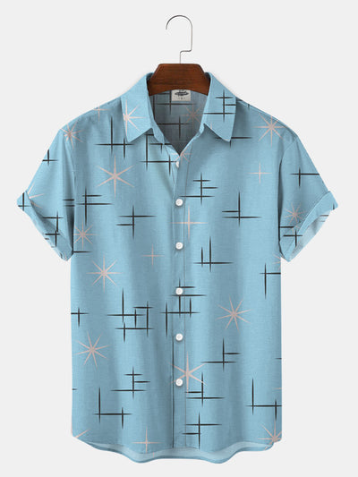 Men'S Geometric Shape Print Shirts