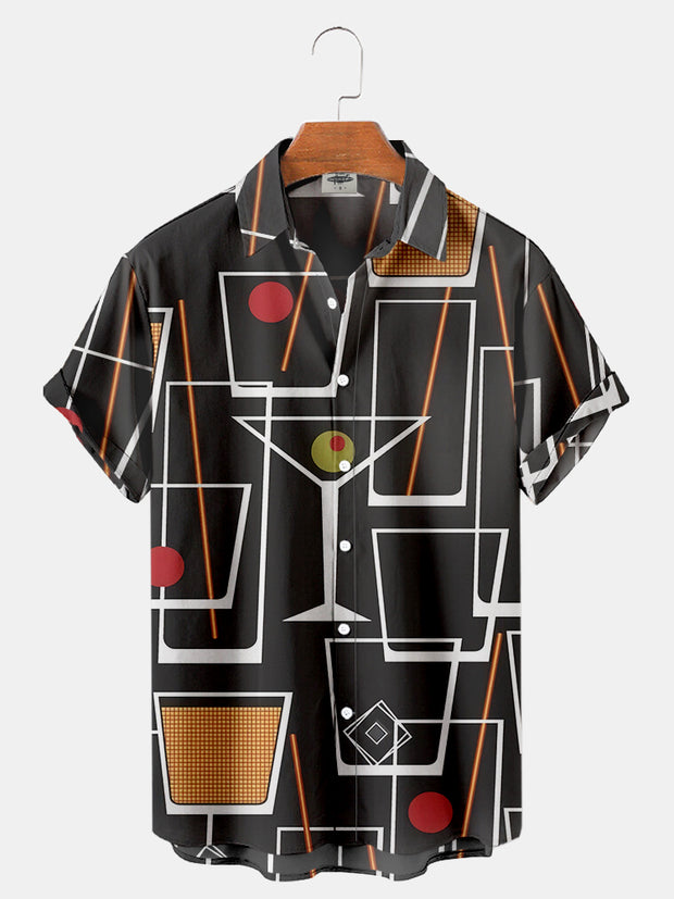 Men's Mid Century Modern Geometric Print Shirt