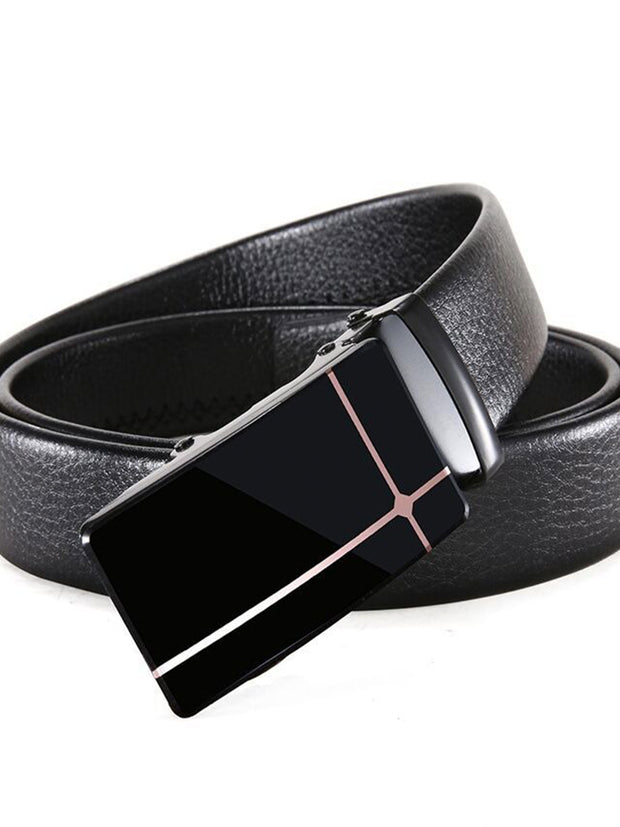 Men's Leather Acrylic Buckle Belt