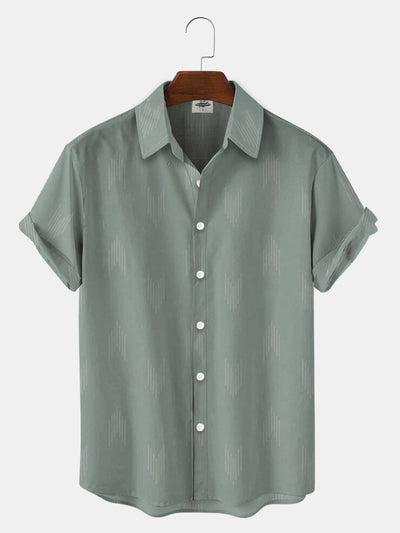 Men's Casual Print Short Sleeve Shirt