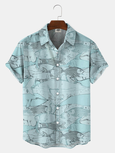Men'S Fish Print Shirts