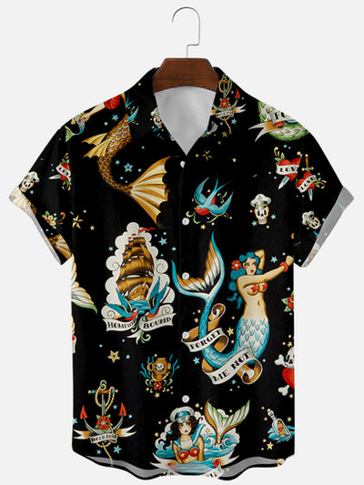 Summer Mermaid Print Shirt