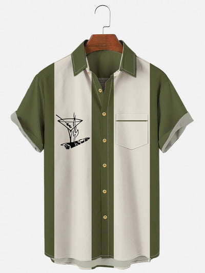 Men's Vintage Easy Care Cocktail Printing Shirts