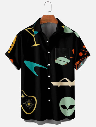 Men'S Geometric Shapes Print Shirts