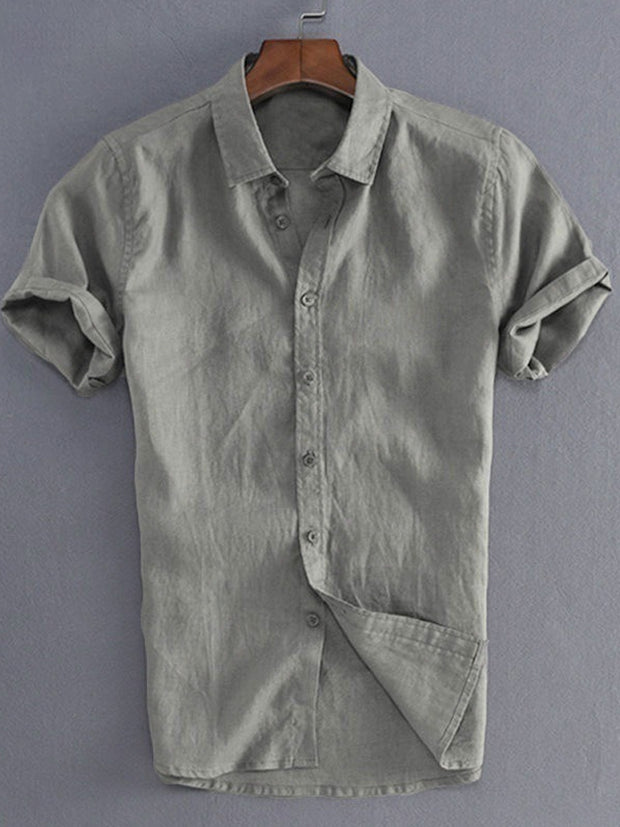 Men'S Solid Color Casual Shirt