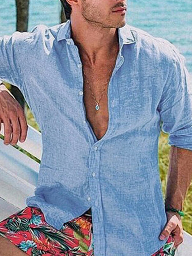 Men'S Plain Print Shirts