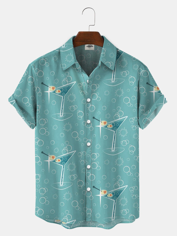 Men'S Cocktails Print Shirts