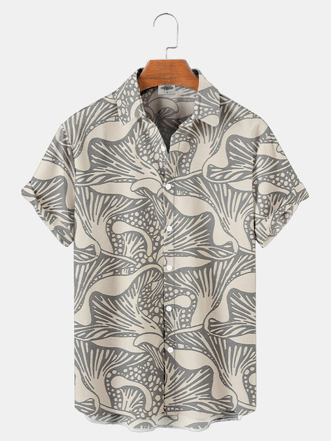 Men'S Mushroom Print Shirt – Fydude