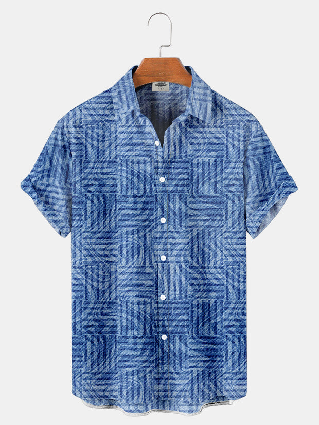 Men'S Wave Plaid Print Shirt