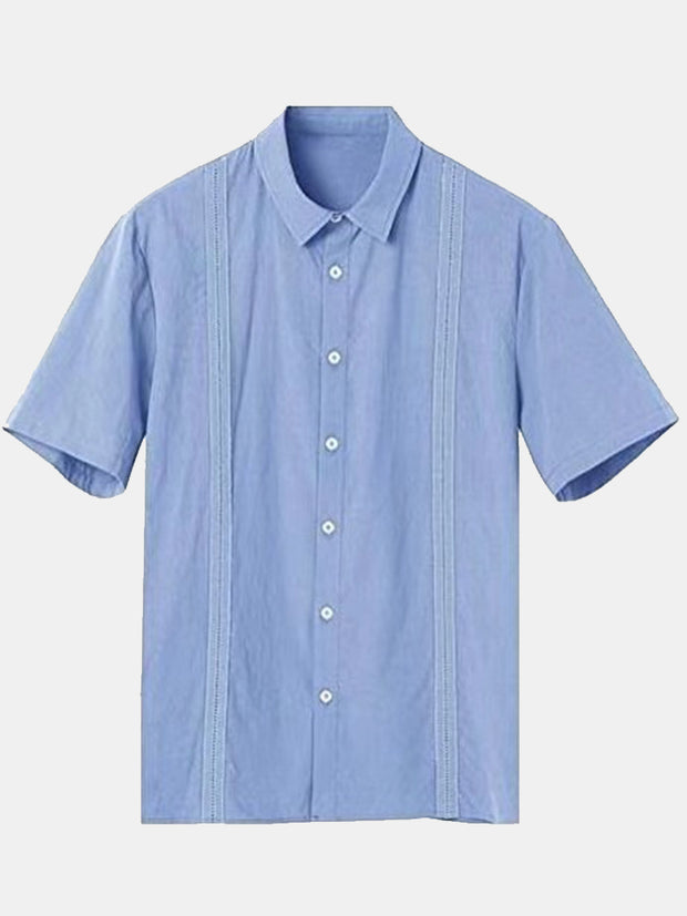 Mens Cotton Linen Button Up Shirts